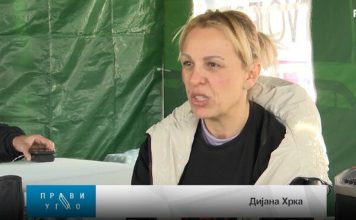 Dijana Hrka prekinula štrajk glađu, ostaje ispred Skupštine